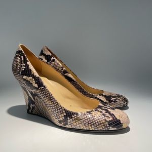 Kate Spade Water Snake Metallic Wedge